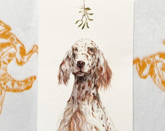 English Setter Christmas Card
