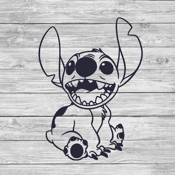 Stitch svg, stitch outline svg, lilo and stitch svg, Digital Download, Instant Download, svg, dxf, eps & png files included!