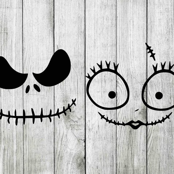 Jack skellington and sally svg, A nightmare before christmas svg, cutting files for cricut silhouette, INSTANT DOWNLOAD