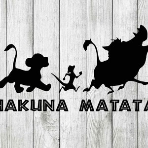 Król Lew Hakuna Matata SVG, Król Lew SVG, Król Lew clipart, png, Simba SVG, pliki do cięcia dla sylwetki Cricut, SVG, PNG, EPS