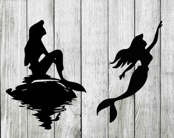 The little mermaid svg bundle, mermaid svg bundle, cutting files for cricut silhouette, clipart, png, svg