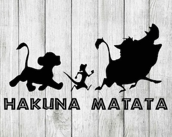 Lion king Hakuna Matata SVG, Lion king svg, lion king clipart, png,  simba svg, cutting files for cricut silhouette, svg, png, eps, dxf
