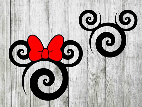 Disney Swirl Svg Mickey Minnie Swirl Svg Mickey Mouse Svg Etsy