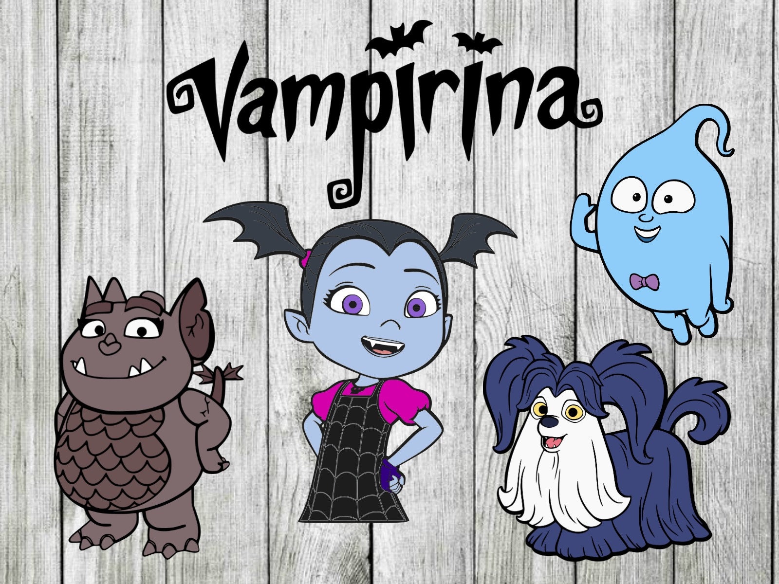Pacchetto di file SVG di Vampirina, clipart di Vampirina, file SVG e PNG di  Demi Wolfie Gregoria, file di taglio per Cricut e Silhouette