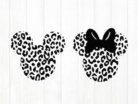 Leopard Minnie Mouse Svg, Mickey Mouse Silhouette Png, Disney Svg