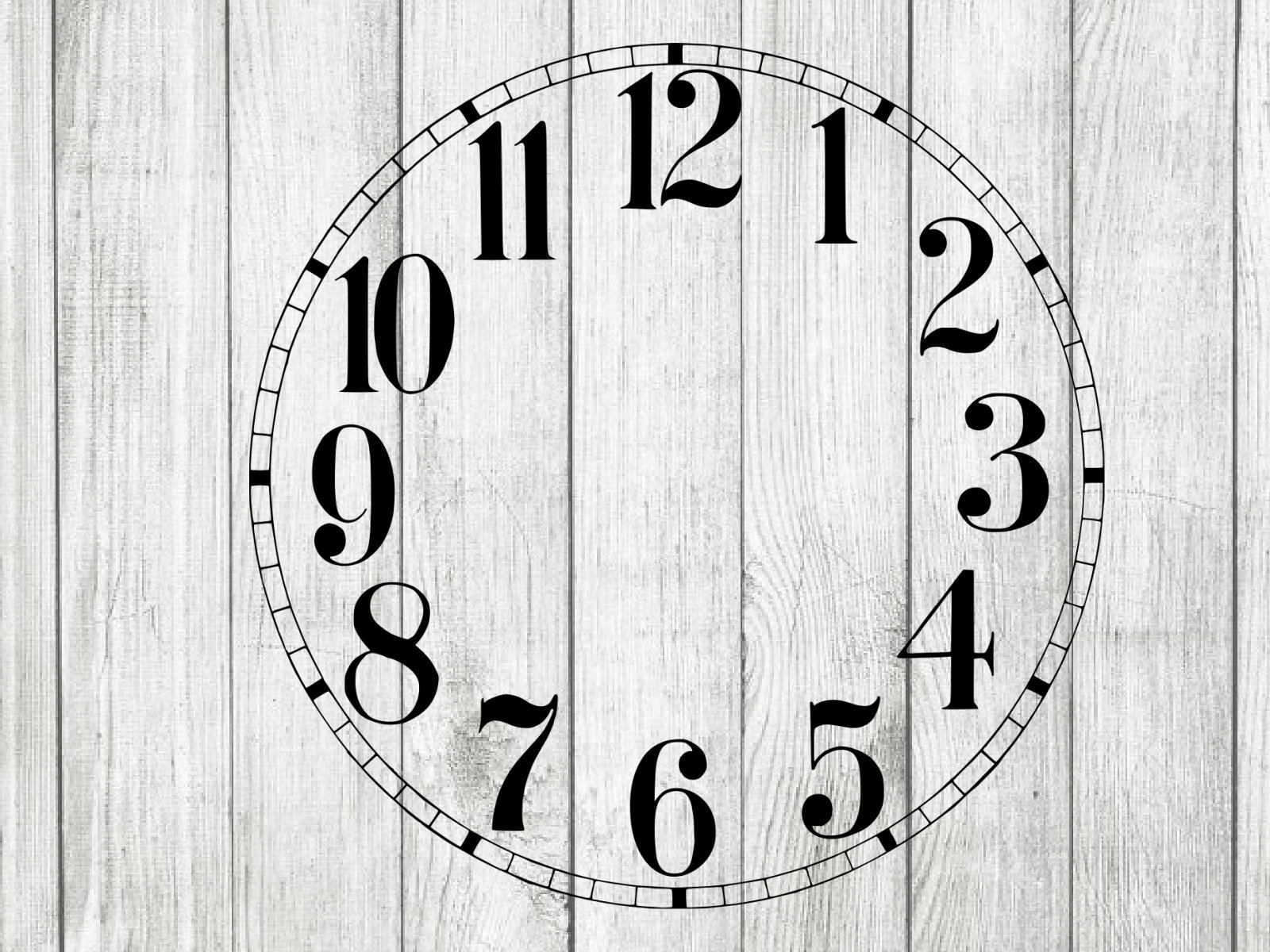 Clock Face SVG Cut File Commercial Use Instant Download Etsy Canada