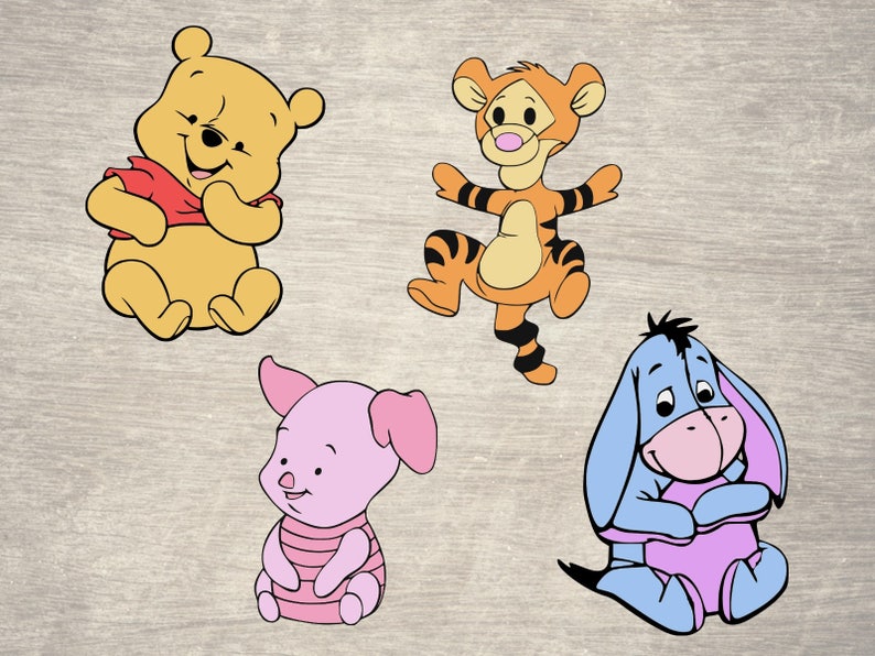 Download Baby Winnie The Pooh Svg Files Baby Winnie The Pooh Clipart Etsy