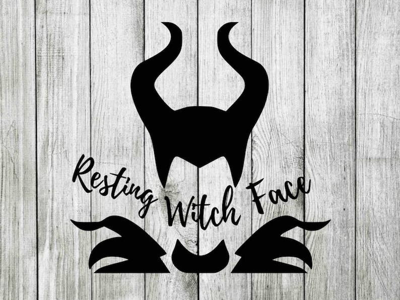 Download Maleficent SVG Resting witch face svg disney witch svg | Etsy