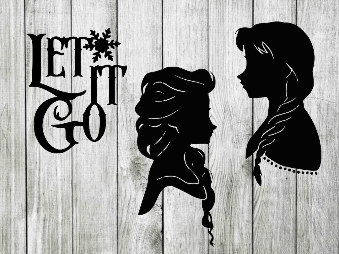 Silueta congelada SVG, Anna SVG, Elsa SVG, clipart congelado, archivos de  corte para silueta Cricut, Let It Go SVG PNG DESCARGA INSTANTÁNEA - Etsy ..., image size:1080x810