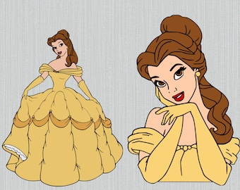 Beauty and the beast svg bundle, belle svg, beauty and the beast clipart, belle clipart, svg cut files for cricut and silhouette, png