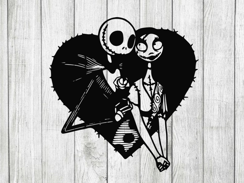 Jack and sally svg jack skellington svg A nightmare before | Etsy