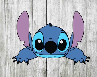 Stitch SVG, Lilo y Stitch SVG, Stitch mirando SVG, Descarga digital, Descarga instantánea, ¡archivos SVG, DXF, EPS y PNG incluidos!