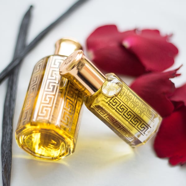 Huile de parfum Golden Scent (Vanilla Musky) - parfum végétalien unisexe de longue durée