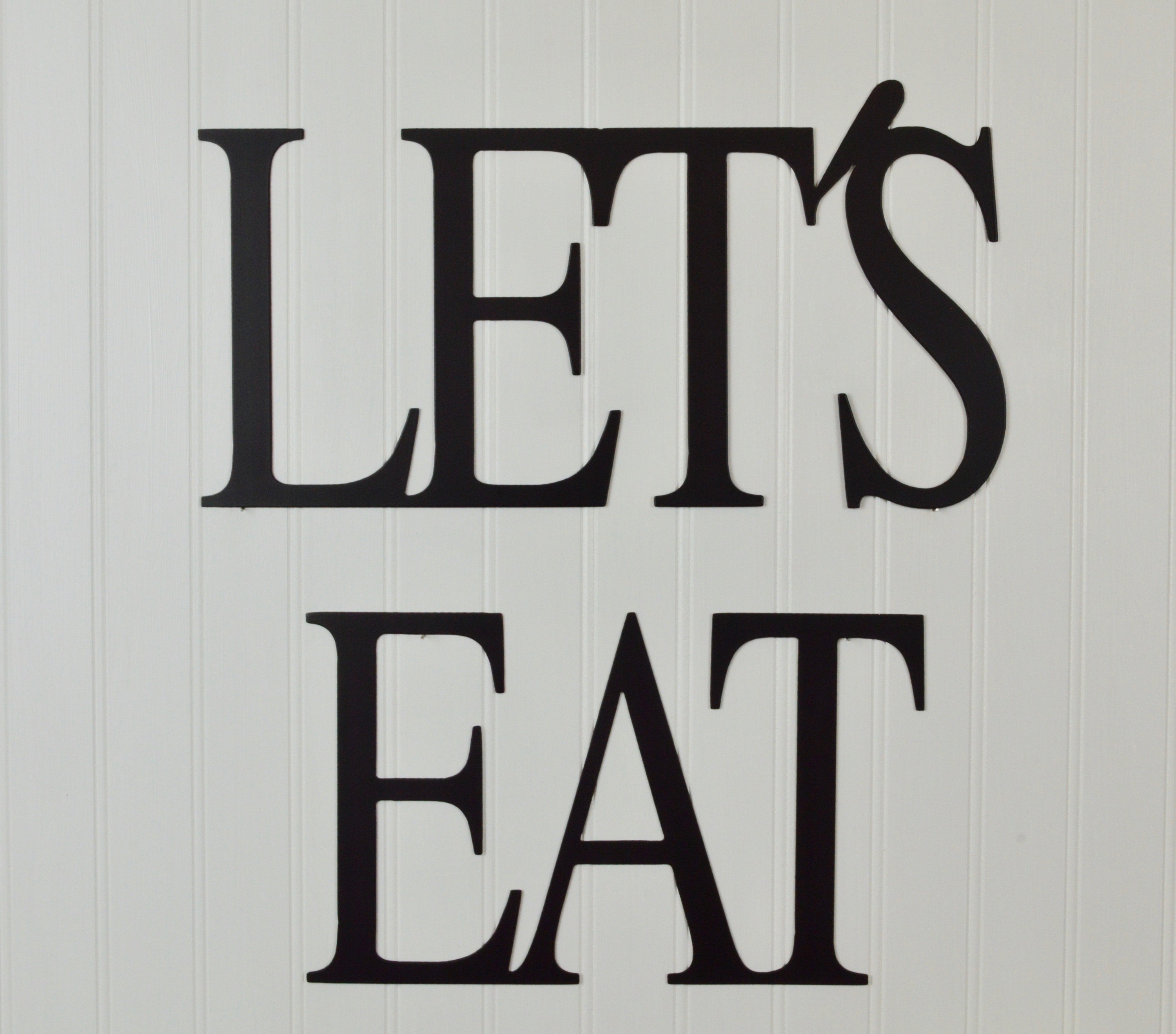 Let's Eat Metal Sign Kitchen Decor Sign Etsy