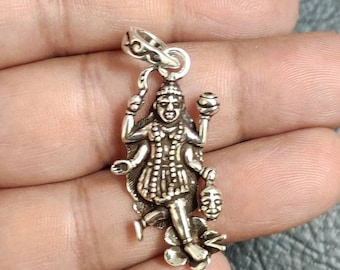 Kali Pendant, 925 Sterling Silver, Hindu Goddess, Maa Durga Chamunda Kaali Aadishakti Maha Maya Yogini Beautiful Pendant, Protection Amulet