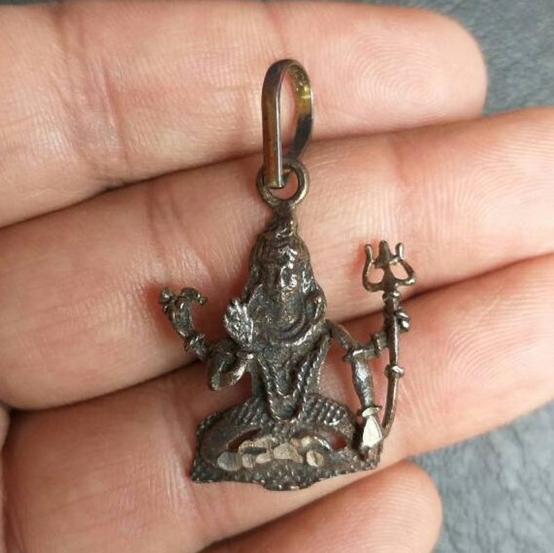 Damru Shiva Pendant Cosmic Trishula Shiva Ling Ganges Trident Hindu God Shiva bholeynath Pendant Necklace Rudra Mahadev Shiv