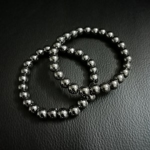 Hematite Bracelet, Gemstone Bracelet, Stretchable bracelet, Self Care, protection bracelet