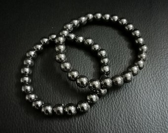 Hematite Bracelet, Gemstone Bracelet, Stretchable bracelet, Self Care, protection bracelet
