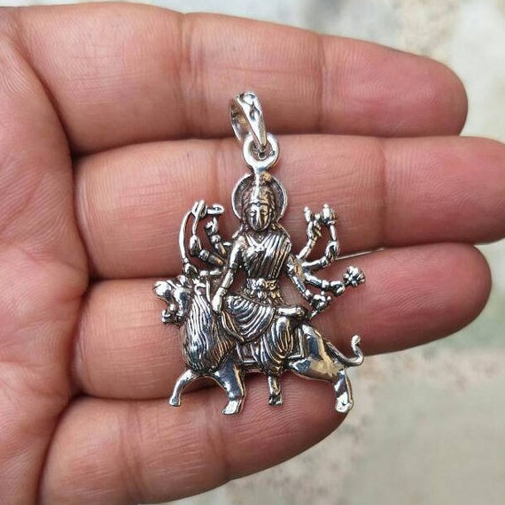 Durga Pendant Sterling Silver Pendant 