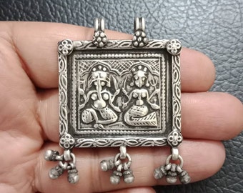 Lakshmi Ganesha Pendant,  Sterling Silver Pendant, Ganesha Pendant, Shiva's Son, Auspicious, Spiritual Gift, Yogi, Elephant God