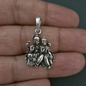 Vishnu Pendant, Sterling Silver Pendant, Lakshmi Pendant,  Krishna, Trinity, Hindu God, Indian Pendant, Sudarshana Chakra, Narayana Pendant