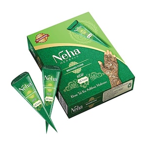 12 henna cones, Fresh and Handmade extra dark Mehandi, Temporary body Ink, Hina, Mehendi Mehandi, Art, DIY, Party Tattoos, henna kit Neha