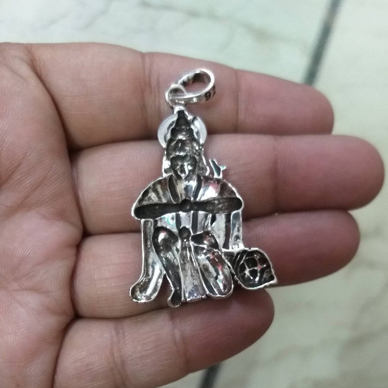 Vanara Sterling Silver 925 pendant protection charm Hindu God amulet Monkey God Rama devotee FEARLESS Jewelry & Beauty Craft Supplies & Tools timeglobaltech.com