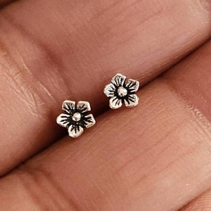 Cherry Blossom stud earrings, flower, cartilage earrings, Sterling silver, tragus, gift for him/her, Kids earrings, 925, Tiny Flower studs