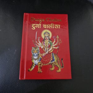 Durga Chalisa, Taschenformat, Durga Gebetsbuch in Englisch und Hindi, Durga Arti, Hindu Text, Göttinengebet, Durga Chalisa mit Bedeutung