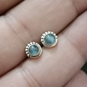 Labradorite stud earrings, Labradorite Earrings, cartilage earrings, Sterling silver, Stone Earrings, gift for her, 925