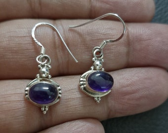 Amethyst earrings, Sterling silver, Dangle Earrings , stone earrings, gift for her, Birthstone earrings, Gift for her, 925