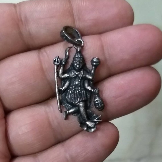 Kali Pendant, 925 Sterling Silver, Hindu Goddess, Kaali, Kali