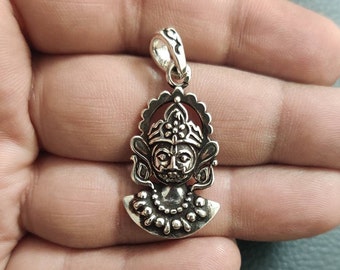 Khatu Shyam Pendant, Sterling Silver 925, Baba Khatu shyam