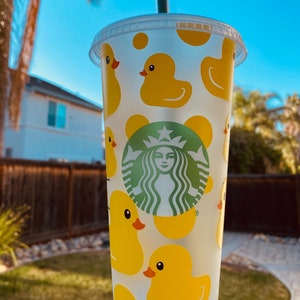 Rubber Ducky / Duck Personalized Starbucks Cold Cup / Personalized Custom Reusable Tumbler / Personalized Gift / Custom Tumbler / Gift