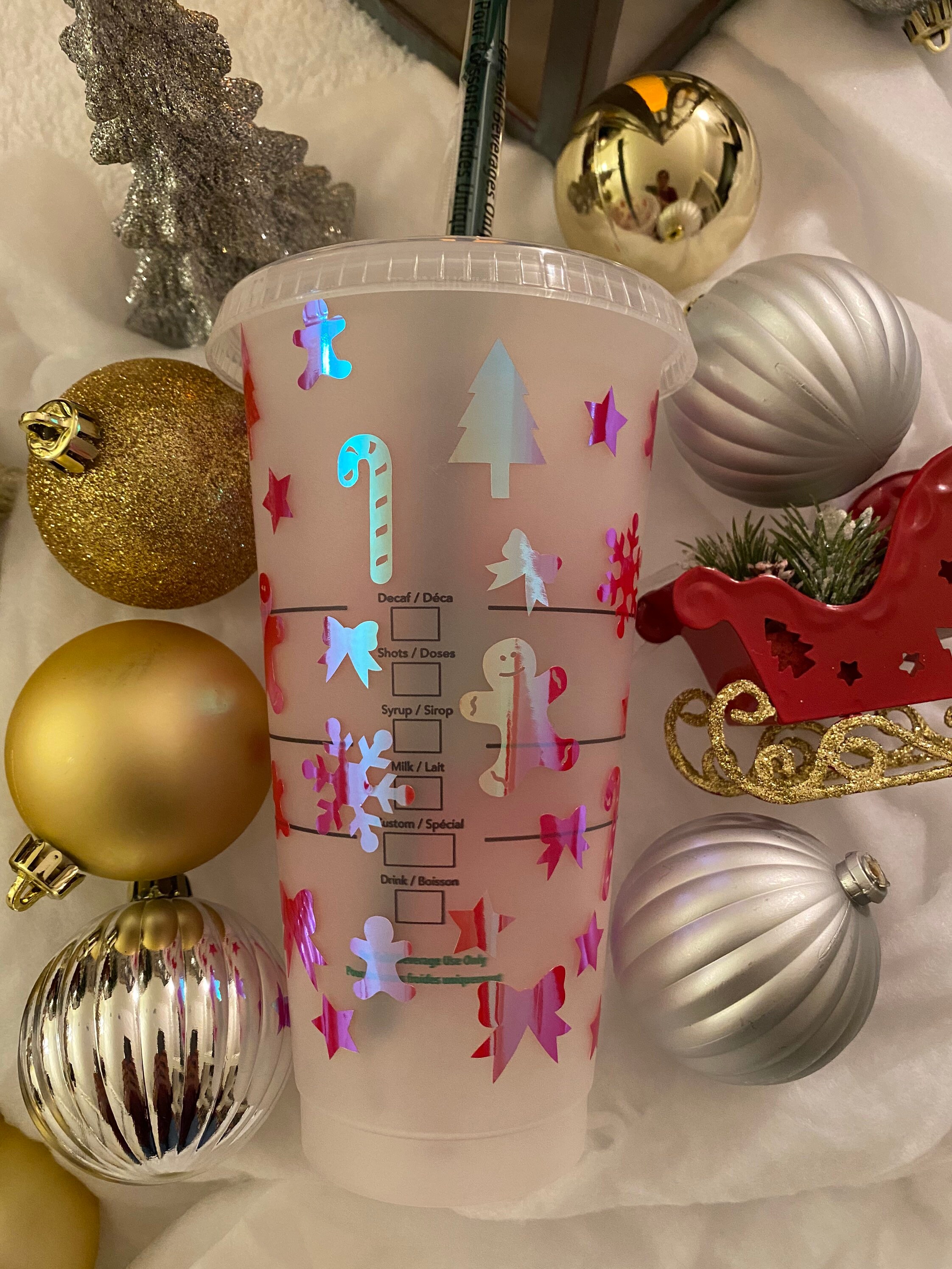 Christmas Fuel Holiday Starbucks Cold Cup / Starbucks Cold Etsy