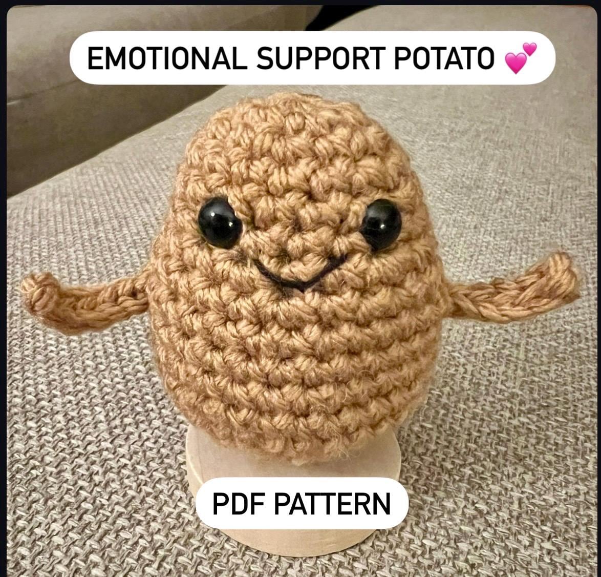 30 Potato Crochet Patterns: Spud Amigurumi, Desk Buddies, Play Food, and Clever Gag Gifts 23 Emotional Support Potato No-Sew Digital Pattern