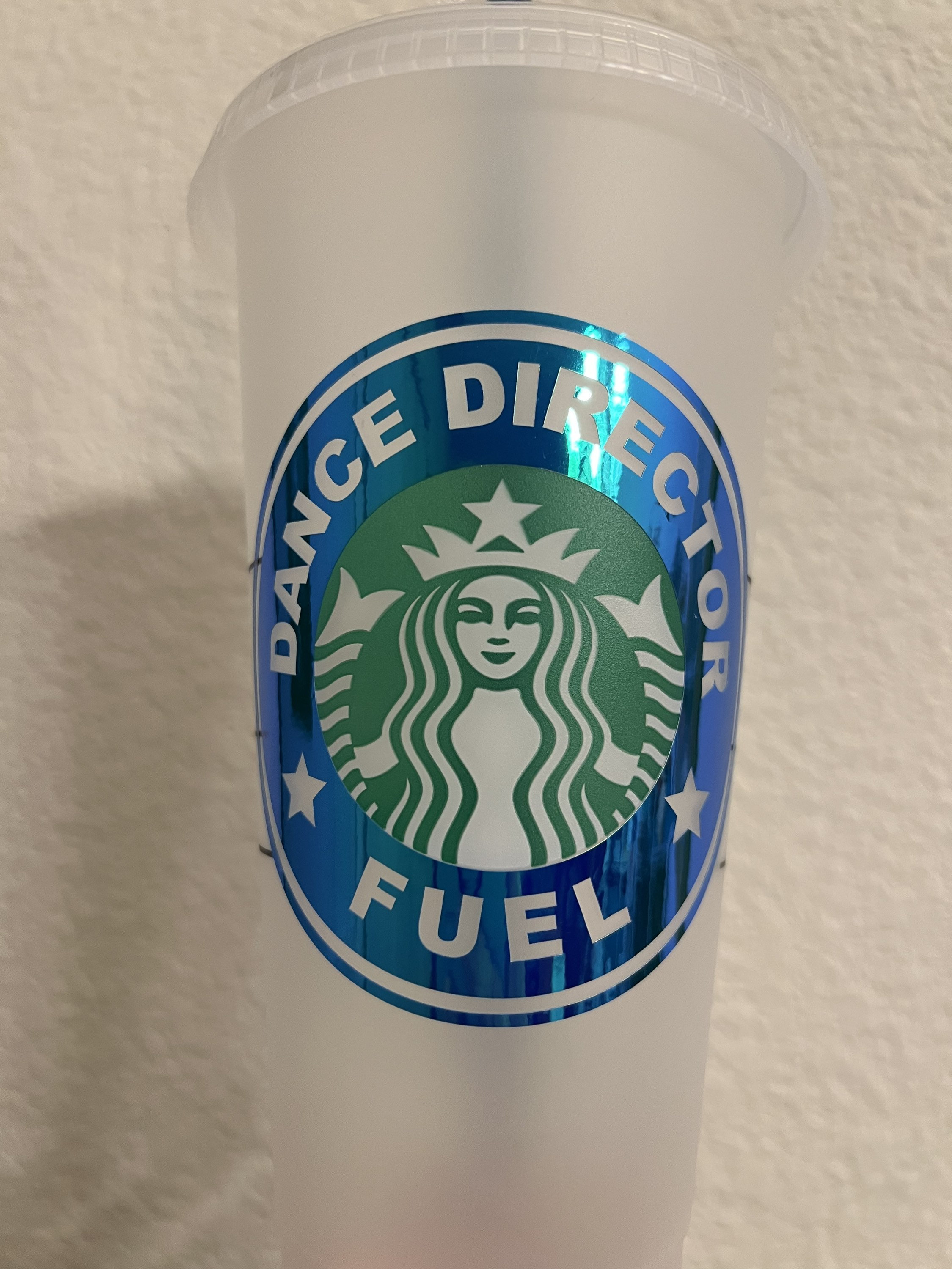 Dance Director Fuel Cold Cup, Personalize Customize Reusable Beverage Tumbler - You Choose Color, Gift