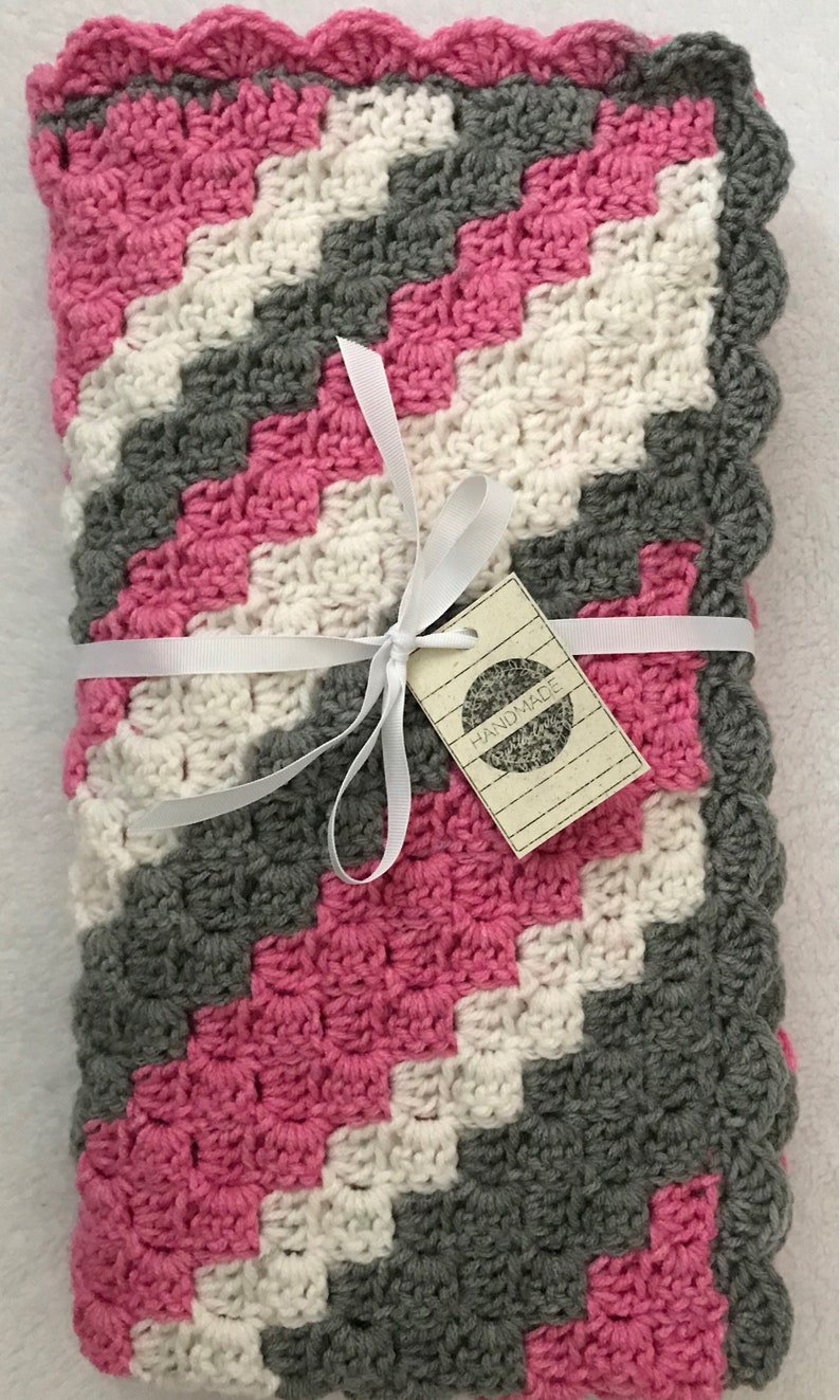 Ready to Ship ~ Pink Baby Blanket Baby Blanket Crochet Crochet Baby Blanket Gift Crochet Afghan Handmade Blanket