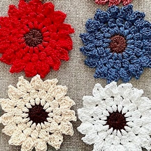 Sunflower Coaster Crochet / Free Shipping / Set of 2 / Handmade Coaster / Sunflower Crochet / Flower Coaster / Eco-Friendly Coasters / Gift