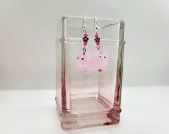 Pink pig dangles