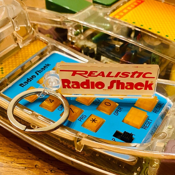 Vintage Style Collectible Realistic Radio Shack Keychain