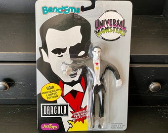 Unopened Brand New 1990 Universal Monsters Bend Ems Dracula Figure In The Original Packaging By JustToys