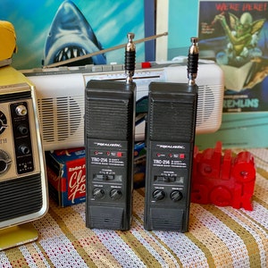 Pair Of Authentic 1980s Radio Shack Realistic TRC-214 Walkie Talkies - Extremely Hard To Find