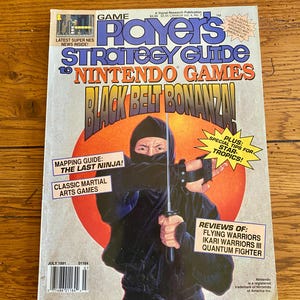 Vintage Player&#39;s Strategy Guide To Nintendo Games - Black Belt Bonanza! - July 1991 - Strategy Guide
