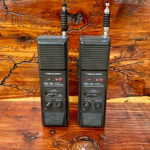 Pair Of Authentic 1980s Radio Shack Realistic TRC-214 Walkie Talkies - In Working Condition!