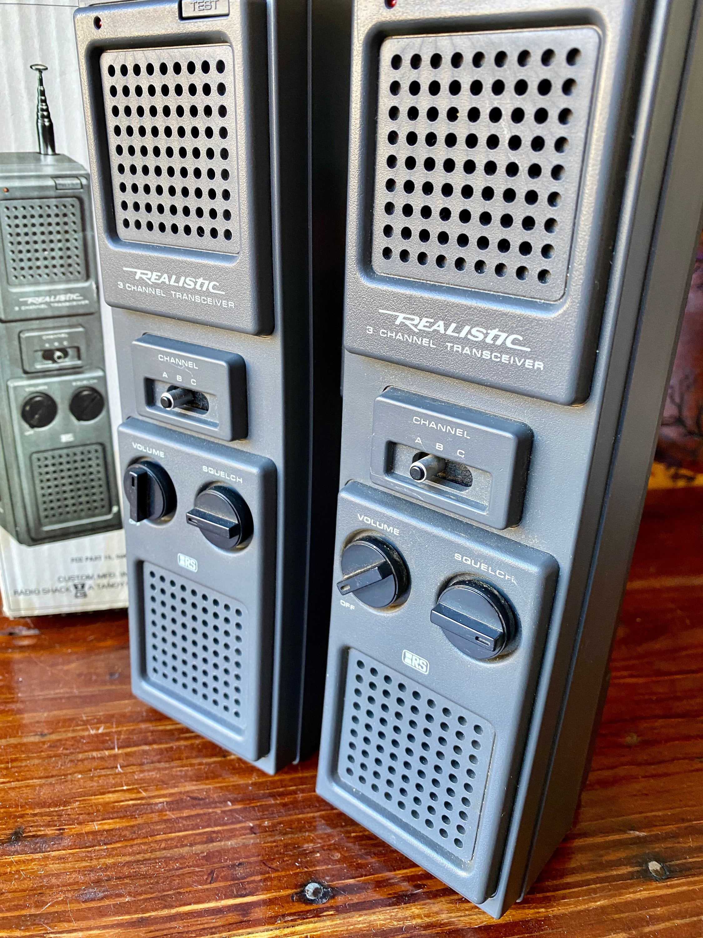 Pair of Authentic 1980s Realistic Brand TRC-27 Walkie