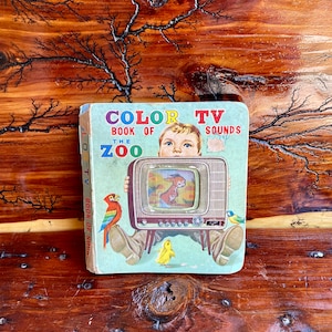 Vintage 1950s Color TV Book Of Sounds - The Zoo - Printed In Japan