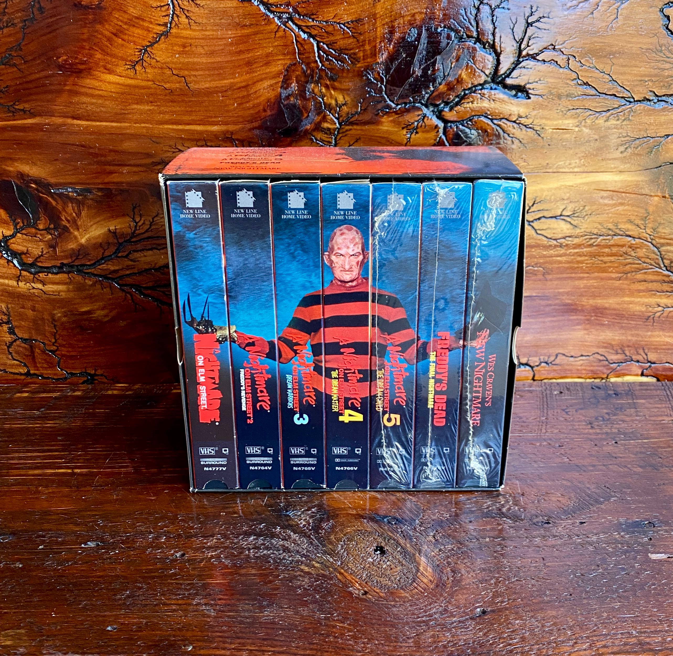 1999 New Line Home Video The Nightmare On Elm Street VHS Collection - 7 Freddy VHS Tapes! Three Are Still Sealed!