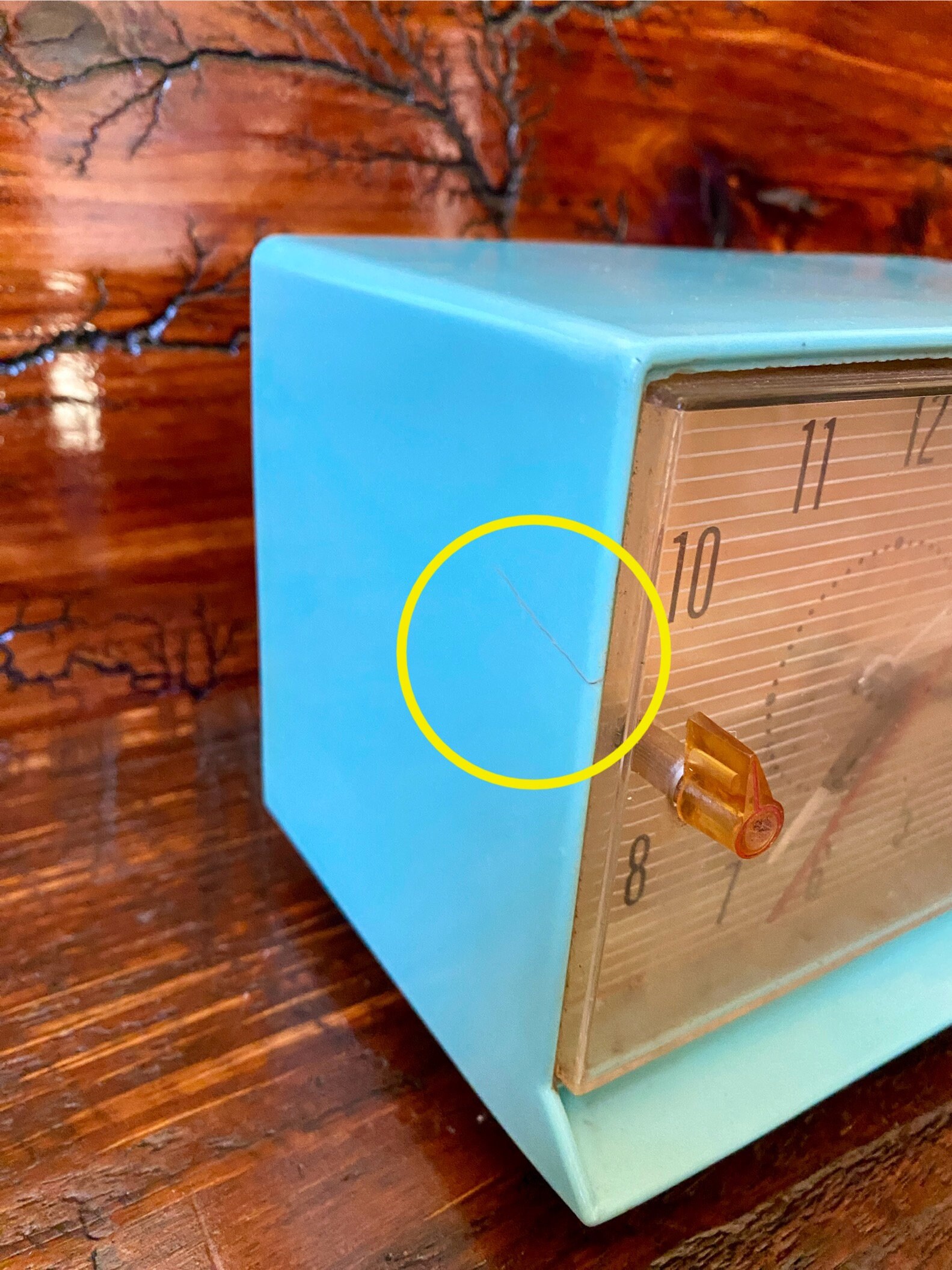 レトロ　ジャンク　MOTOROLA　モトローラ　クロック　ラジオ Extremely Rare 1957 Turquoise Motorola AM Vacuum Tube Clock
