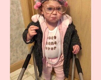 old lady wig for child